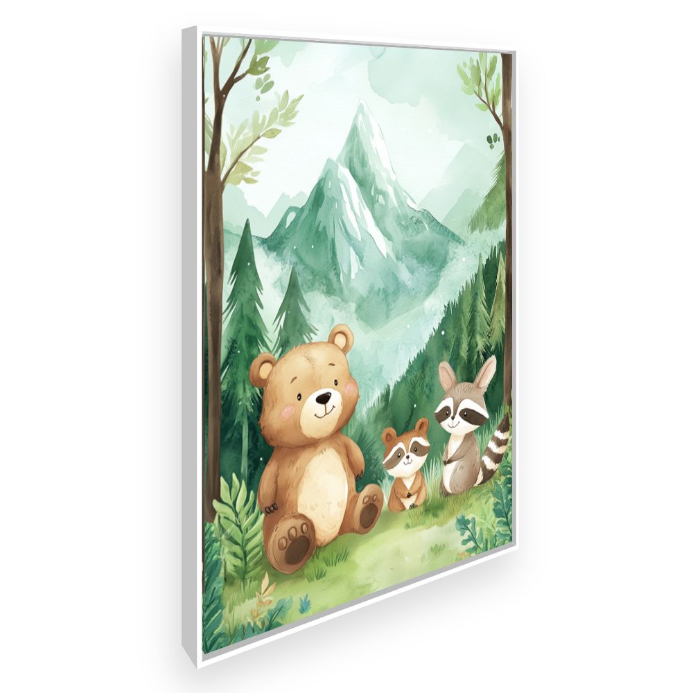 Tableau imprimé pour enfants 'Animaux amicaux'