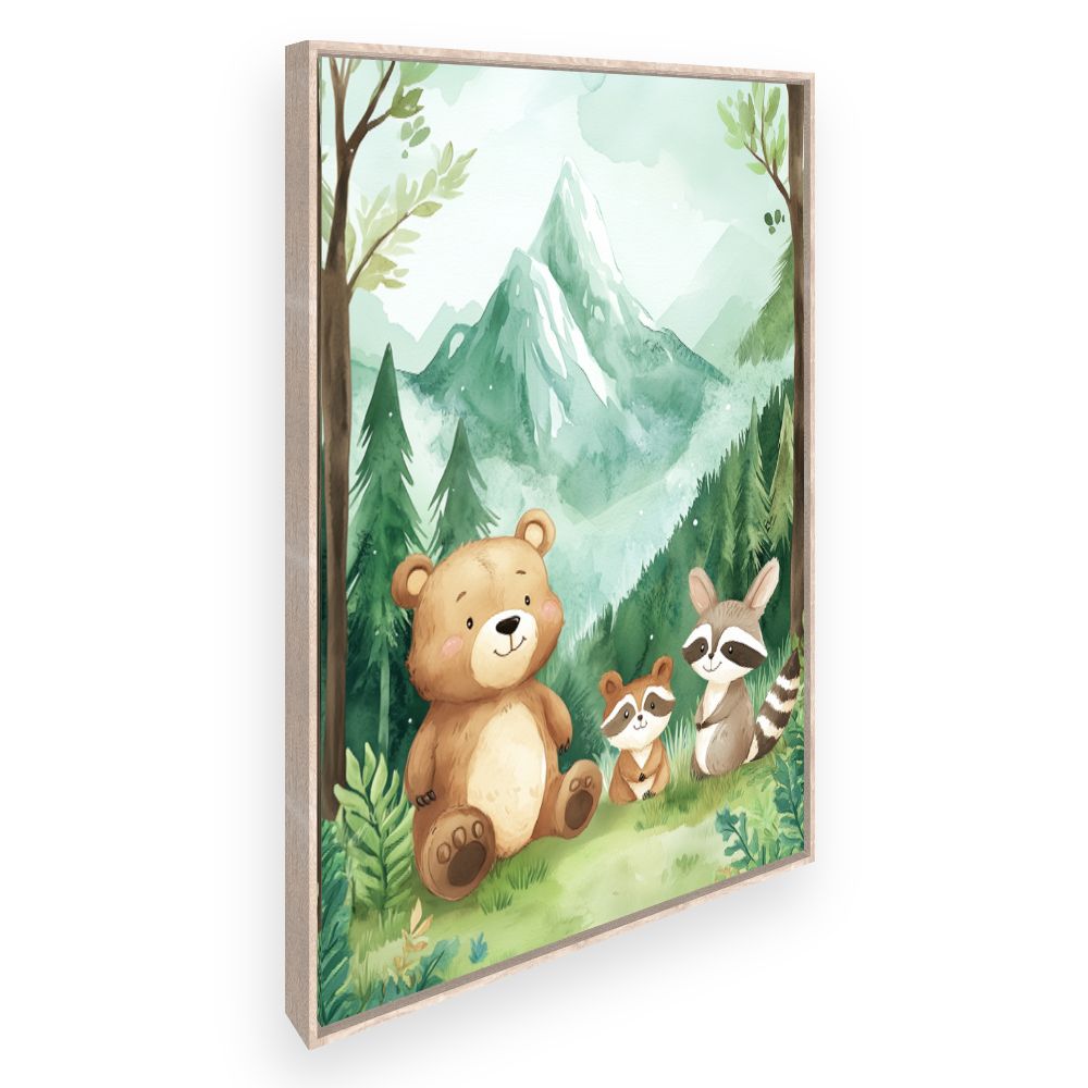 Tableau imprimé pour enfants 'Animaux amicaux'