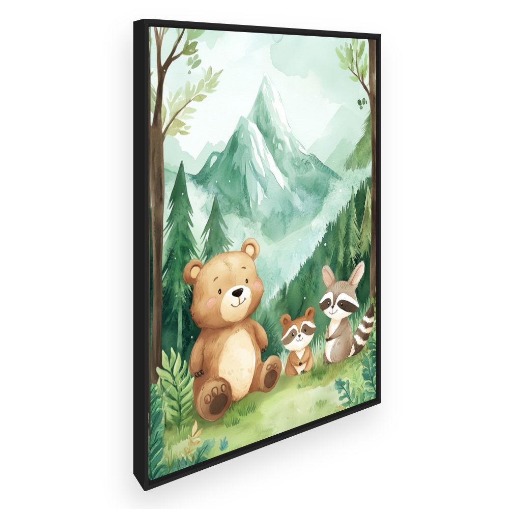 Tableau imprimé pour enfants 'Animaux amicaux'