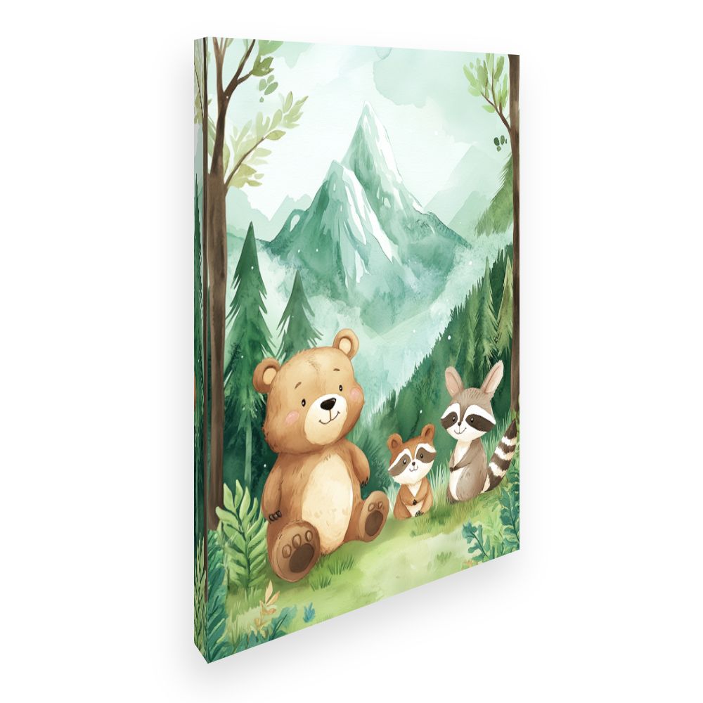Tableau imprimé pour enfants 'Animaux amicaux'