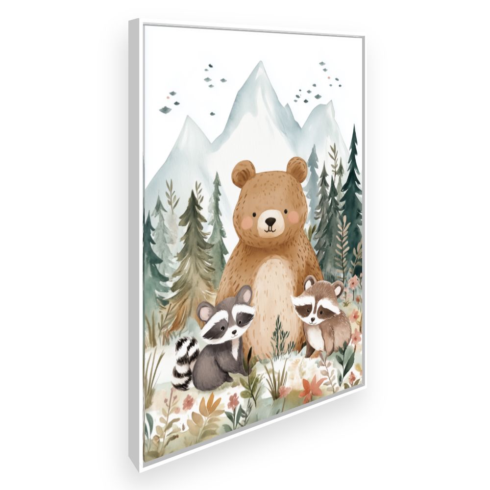 Tableau imprimé pour enfants 'Animaux enchantés'