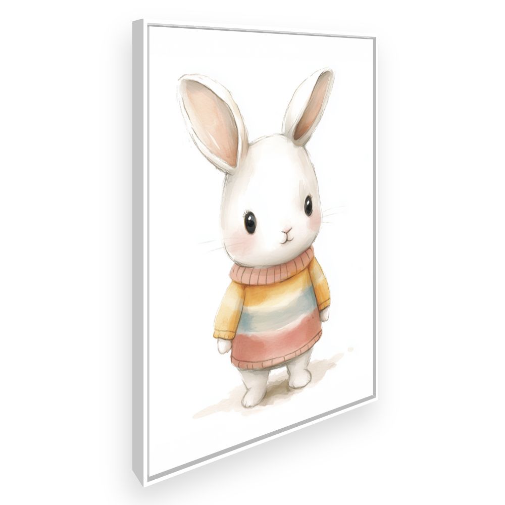 Tableau imprimé pour enfants 'Lapin mignon'