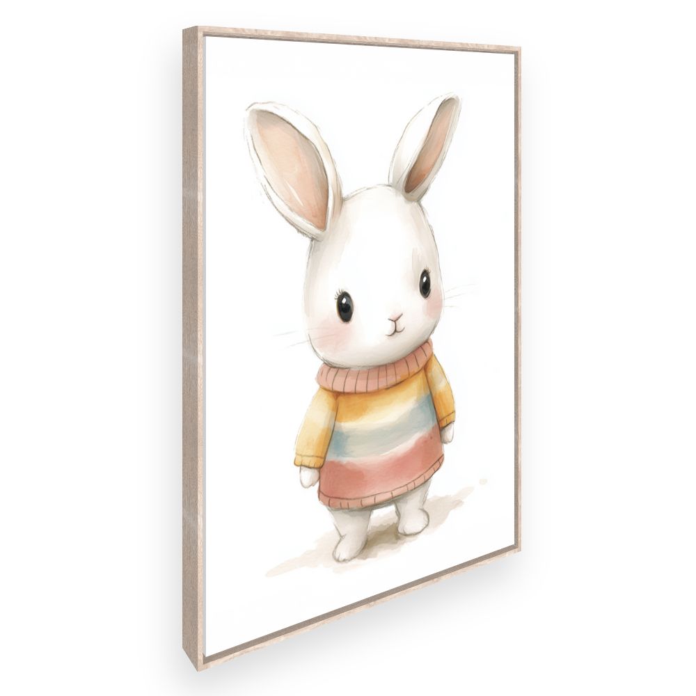 Tableau imprimé pour enfants 'Lapin mignon'