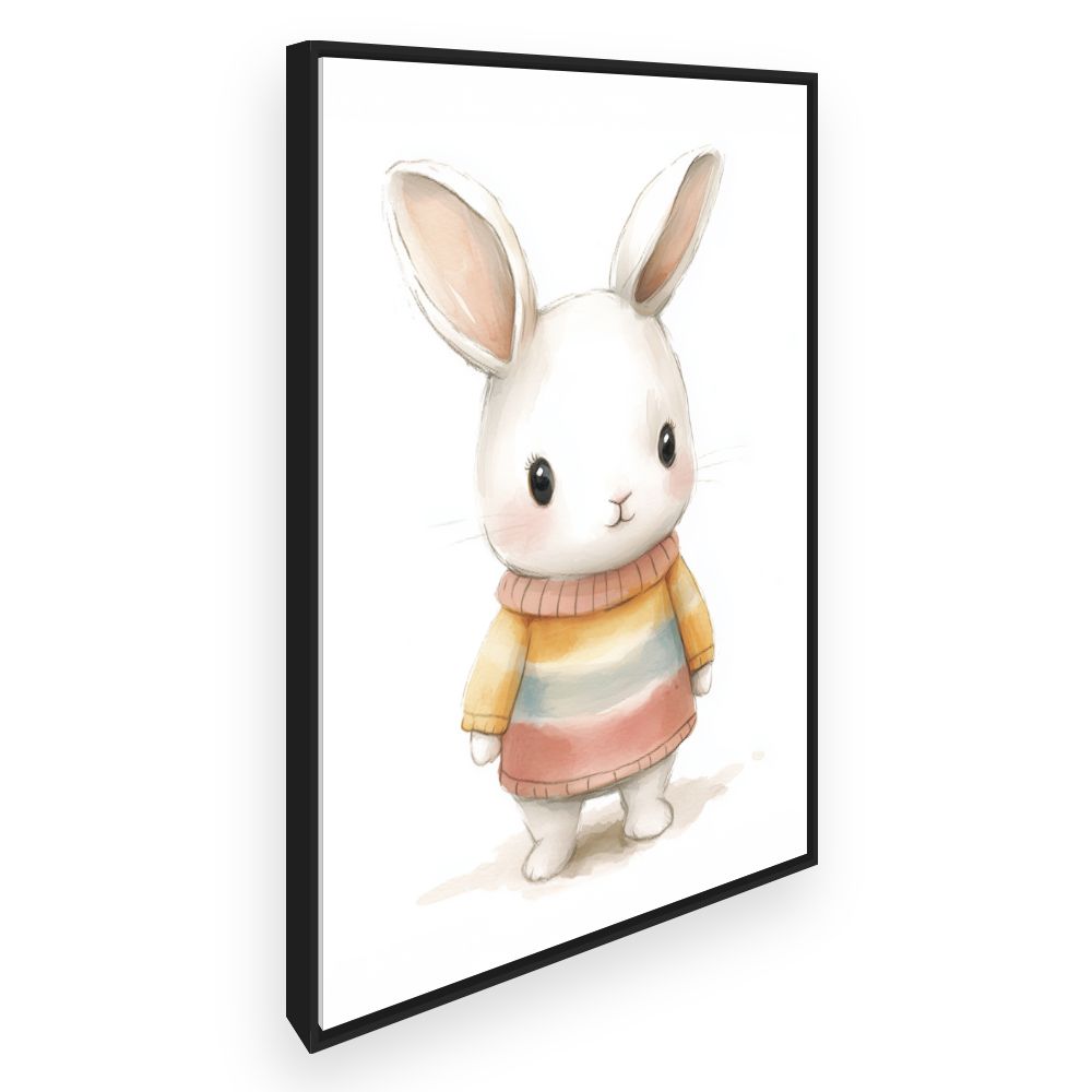 Tableau imprimé pour enfants 'Lapin mignon'