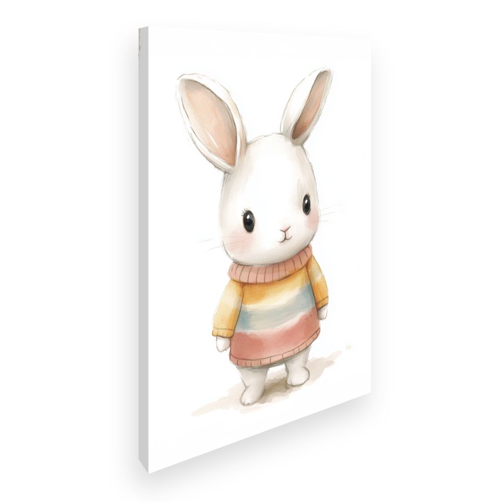 Tableau imprimé pour enfants 'Lapin mignon'