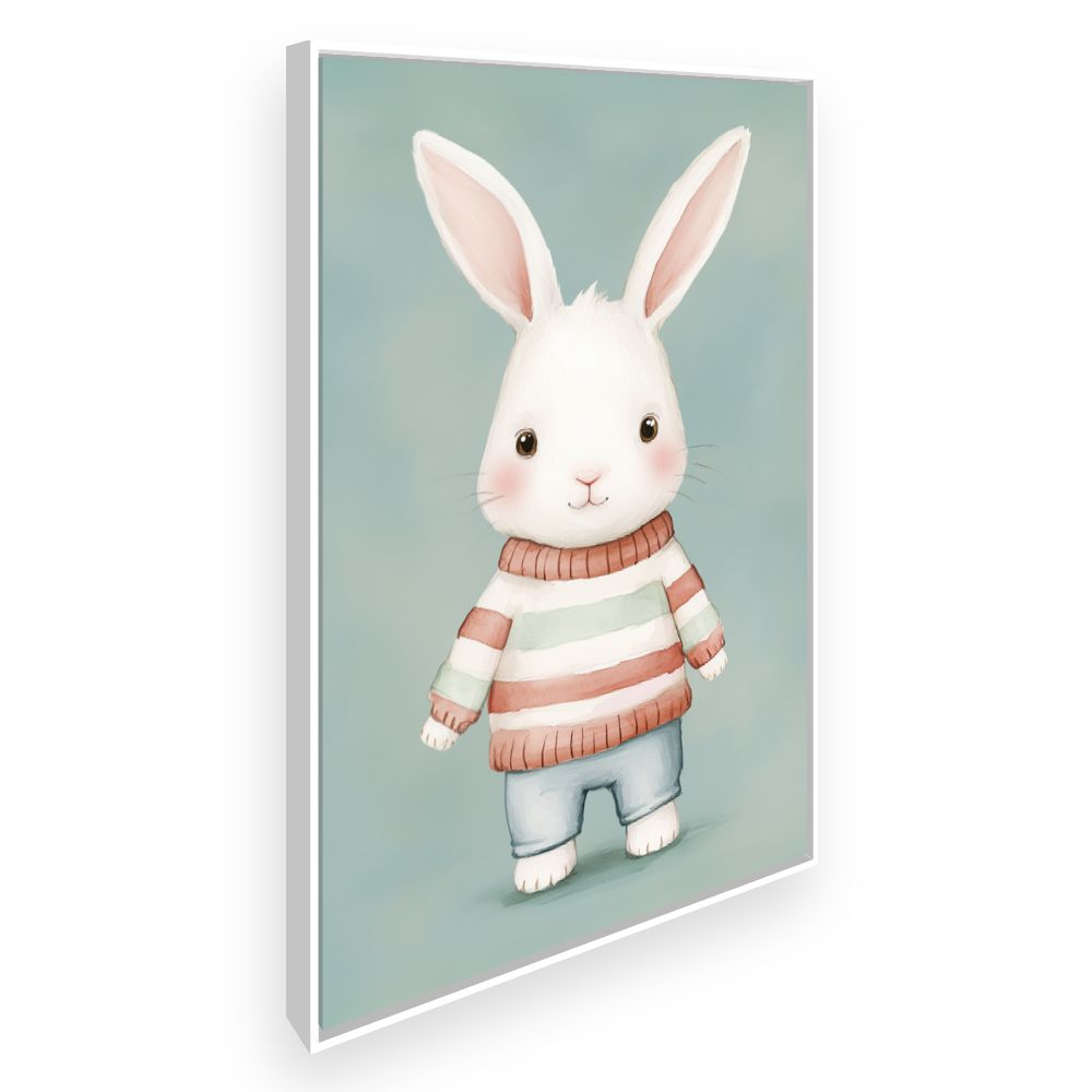 Tableau imprimé pour enfants 'Lapin câlin'