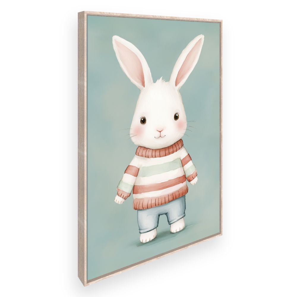 Tableau imprimé pour enfants 'Lapin câlin'