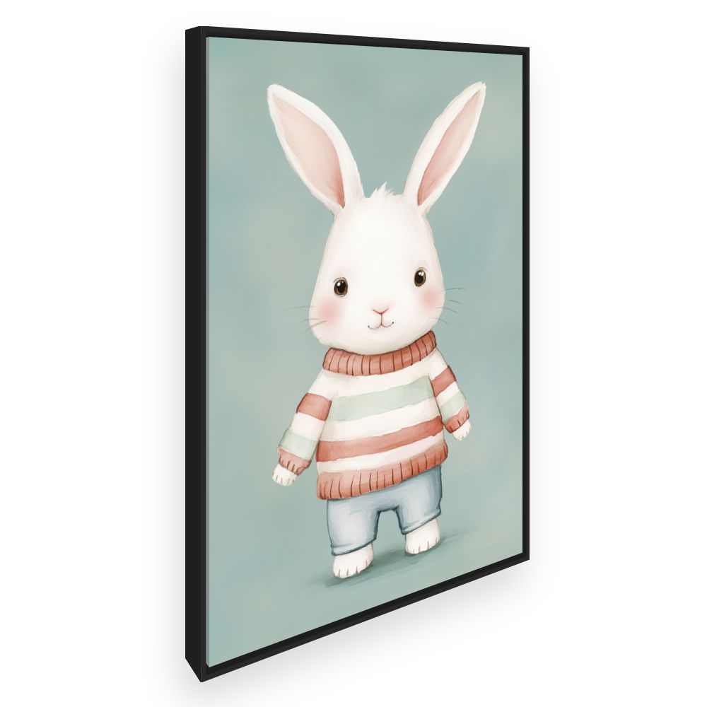 Tableau imprimé pour enfants 'Lapin câlin'