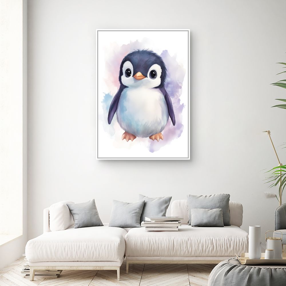 Tableau imprimé pour enfants 'Adorable petit pingouin'