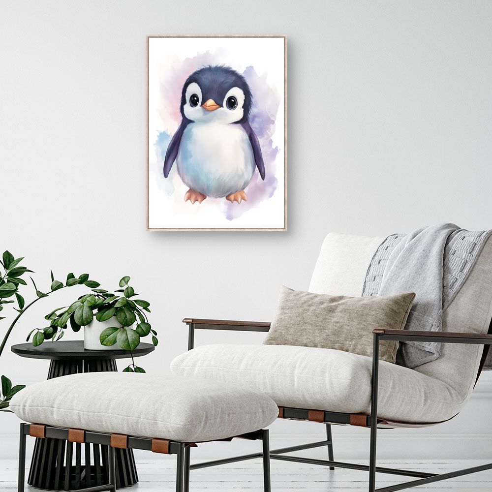 Tableau imprimé pour enfants 'Adorable petit pingouin'