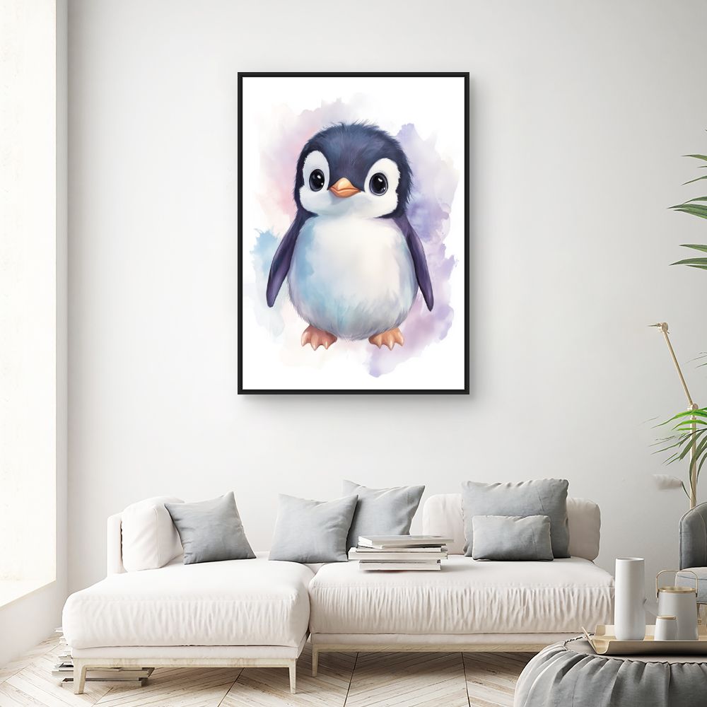 Tableau imprimé pour enfants 'Adorable petit pingouin'