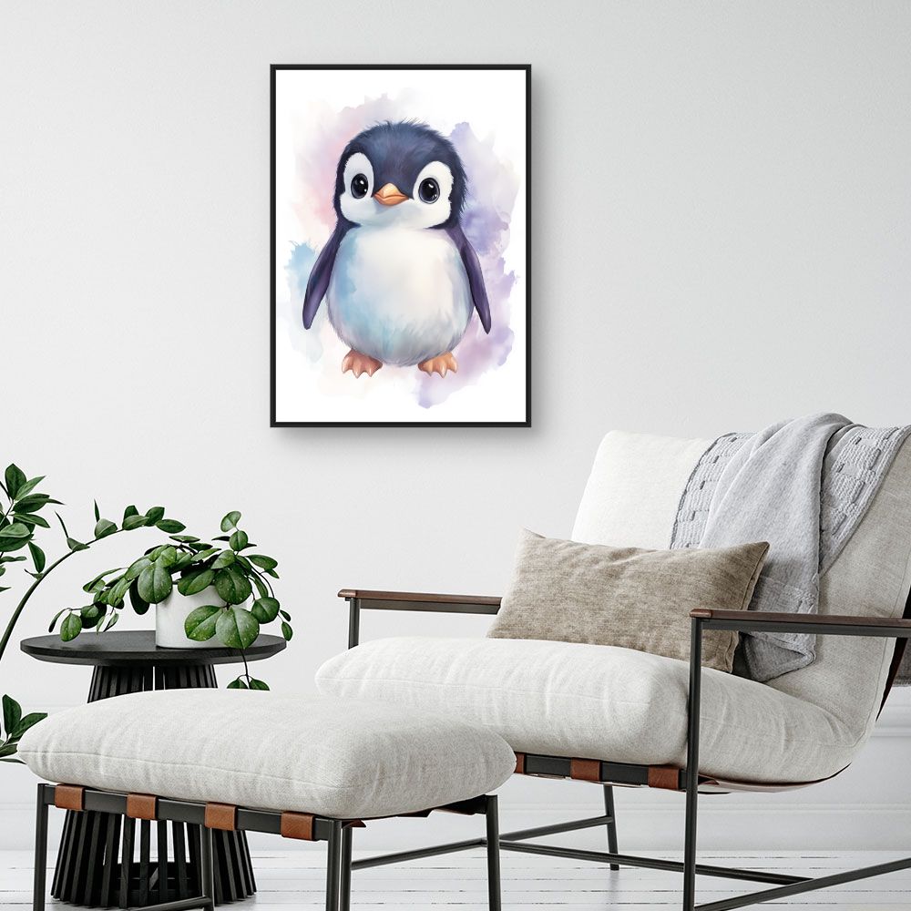 Tableau imprimé pour enfants 'Adorable petit pingouin'