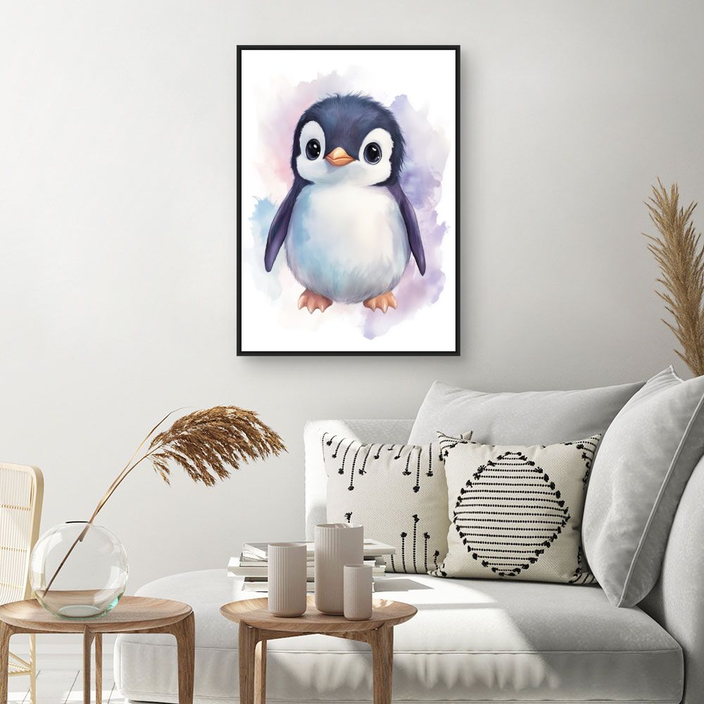 Tableau imprimé pour enfants 'Adorable petit pingouin'