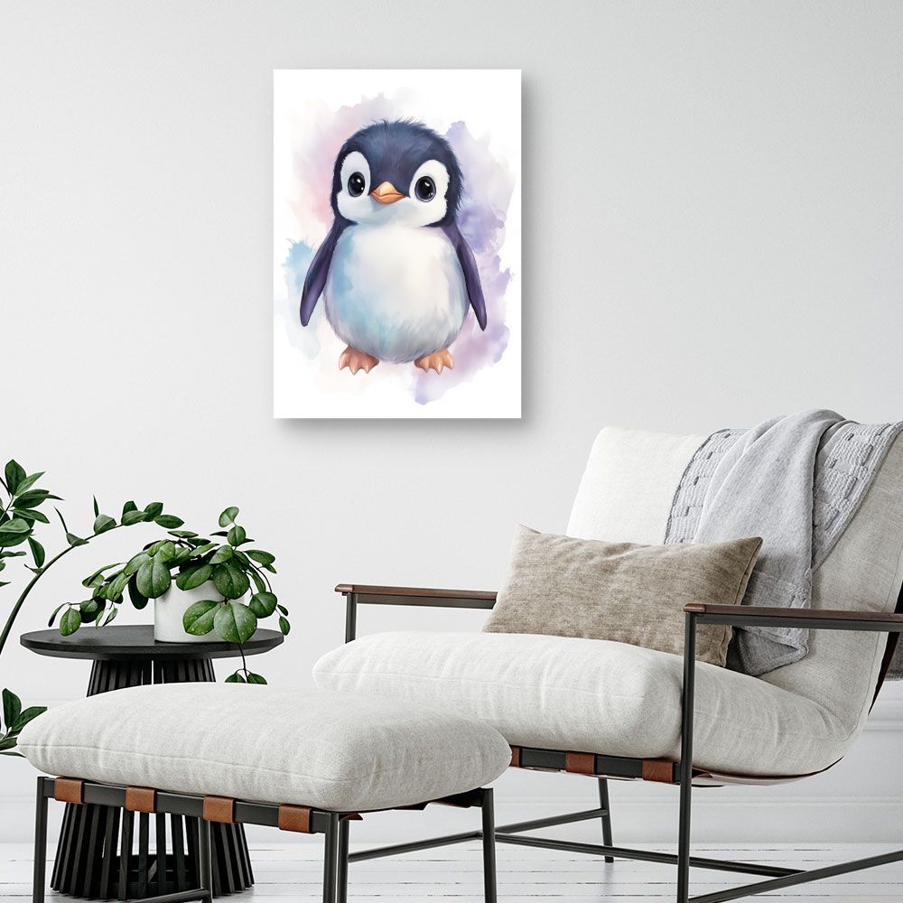 Tableau imprimé pour enfants 'Adorable petit pingouin'