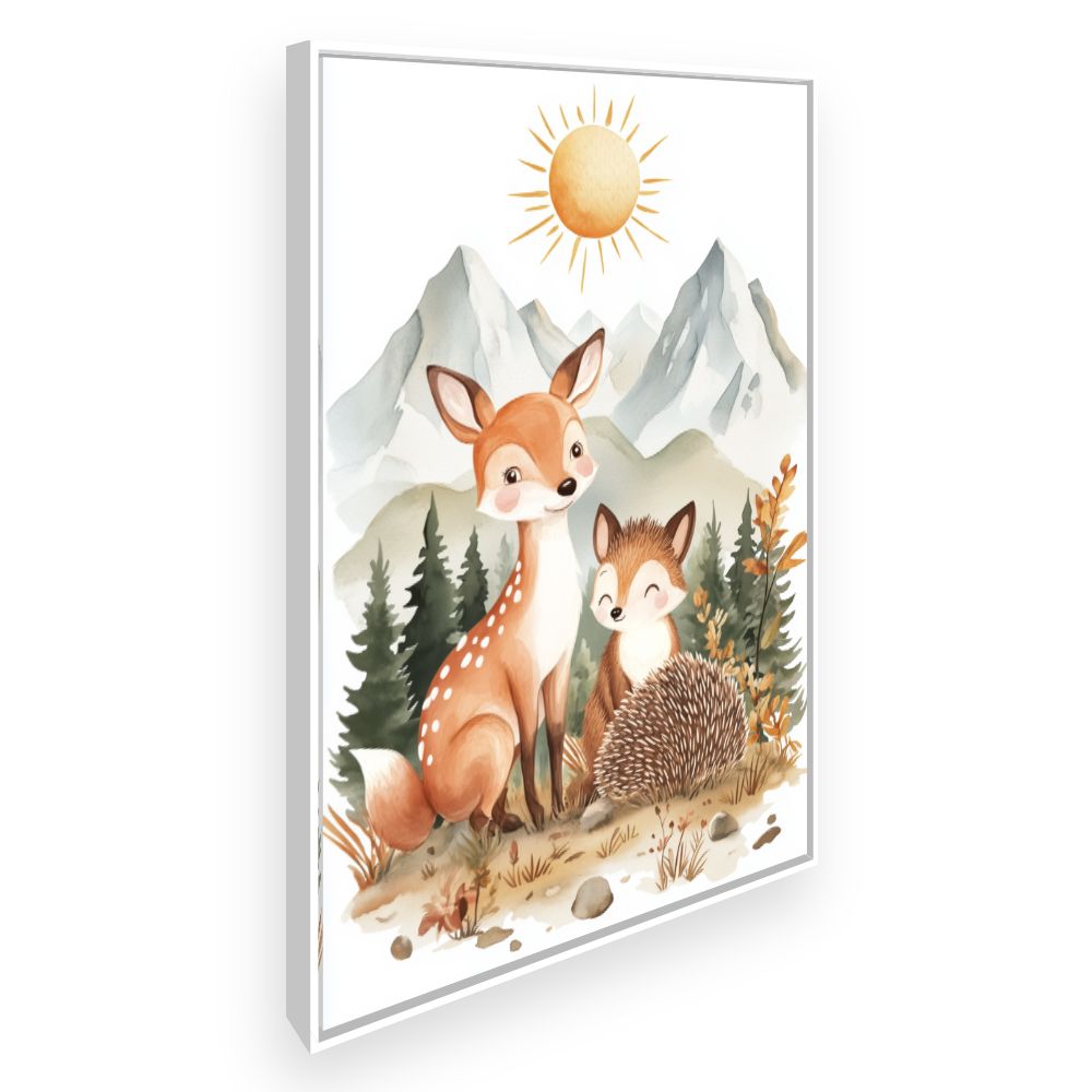 Tableau imprimé pour enfants 'Animaux des bois'