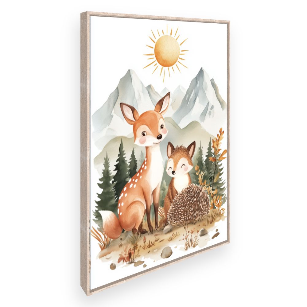 Tableau imprimé pour enfants 'Animaux des bois'