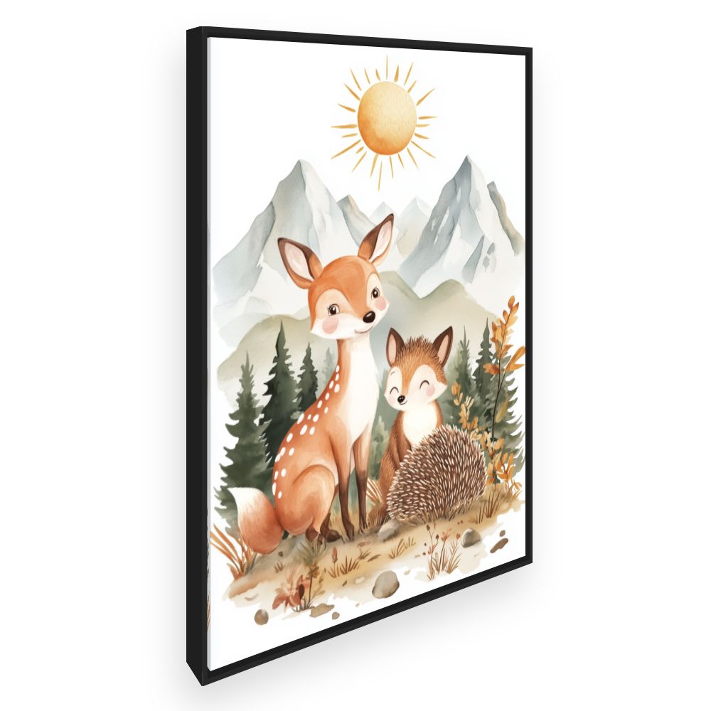 Tableau imprimé pour enfants 'Animaux des bois'