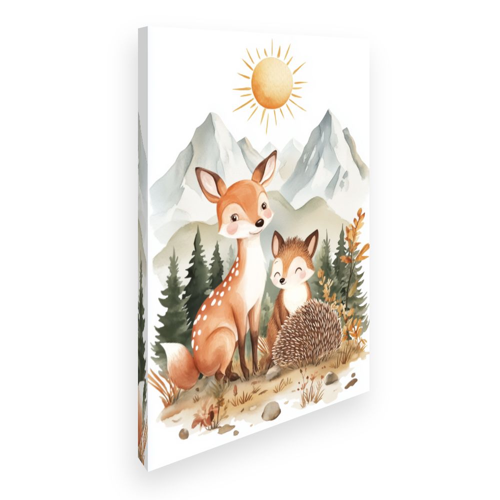 Tableau imprimé pour enfants 'Animaux des bois'