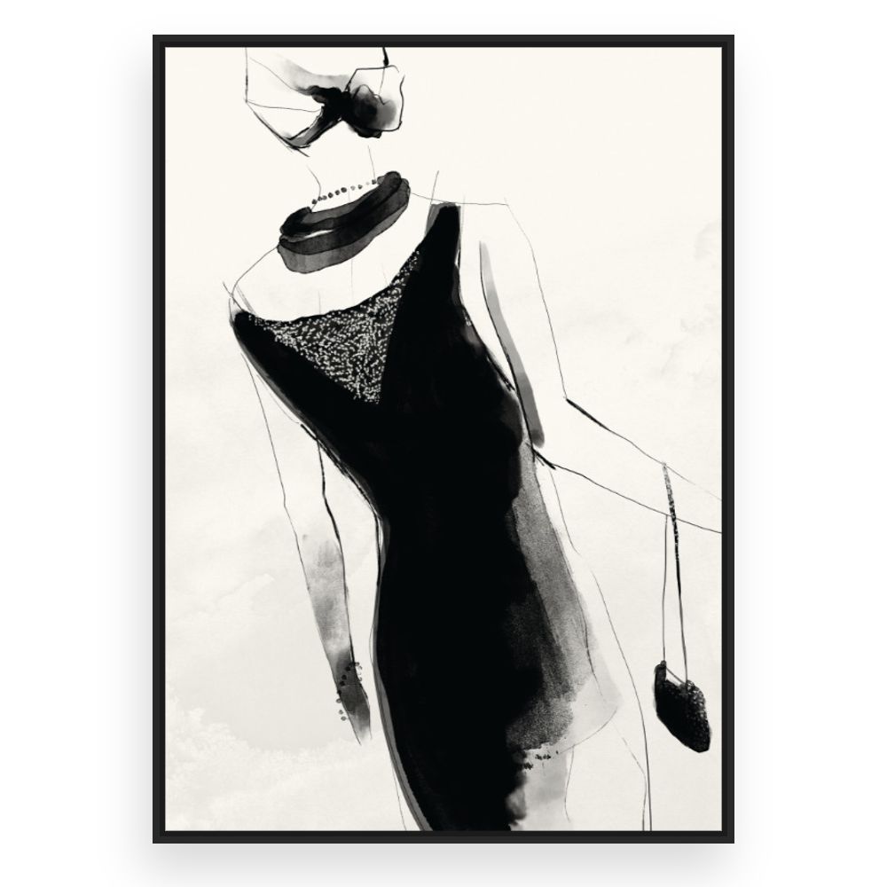 Toile Portrait éclatant – toile cadre noir (slide 3)