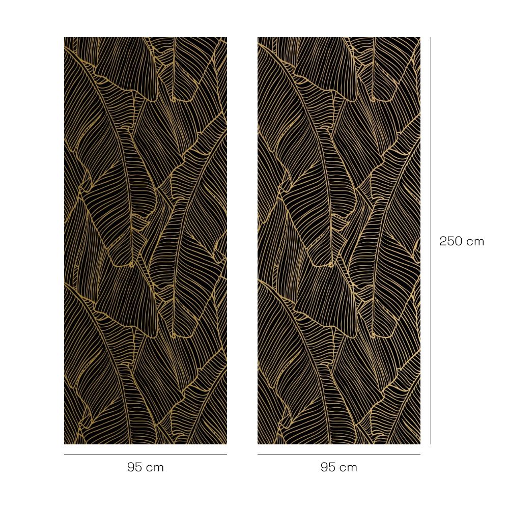 Papier peint "Lignes élégantes dorées"