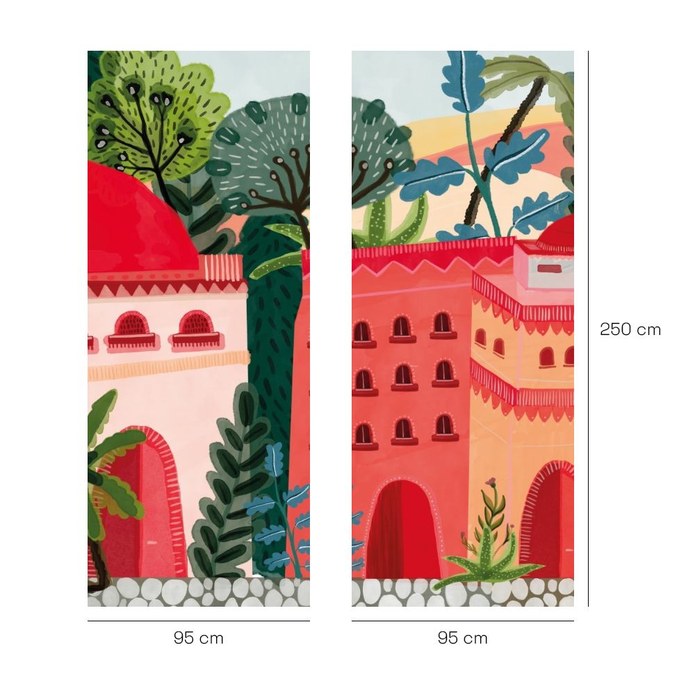 Papier peint "Architecture colorée vibrante"