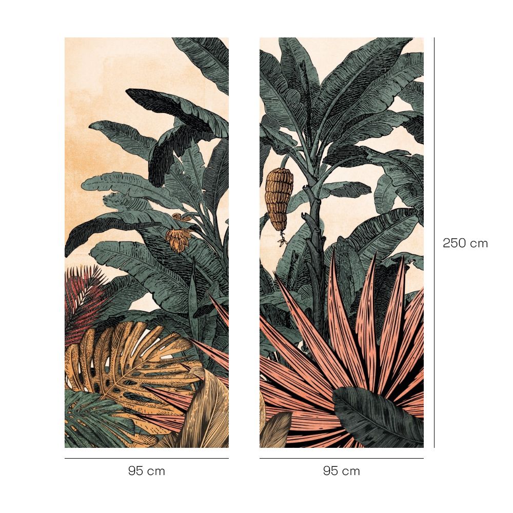 Papier peint "Nature exotique luxuriante"