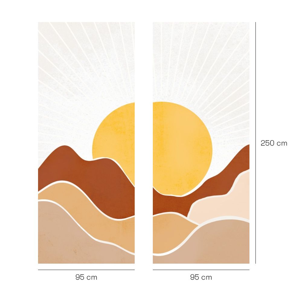 Papier peint "Paysage abstrait apaisant"