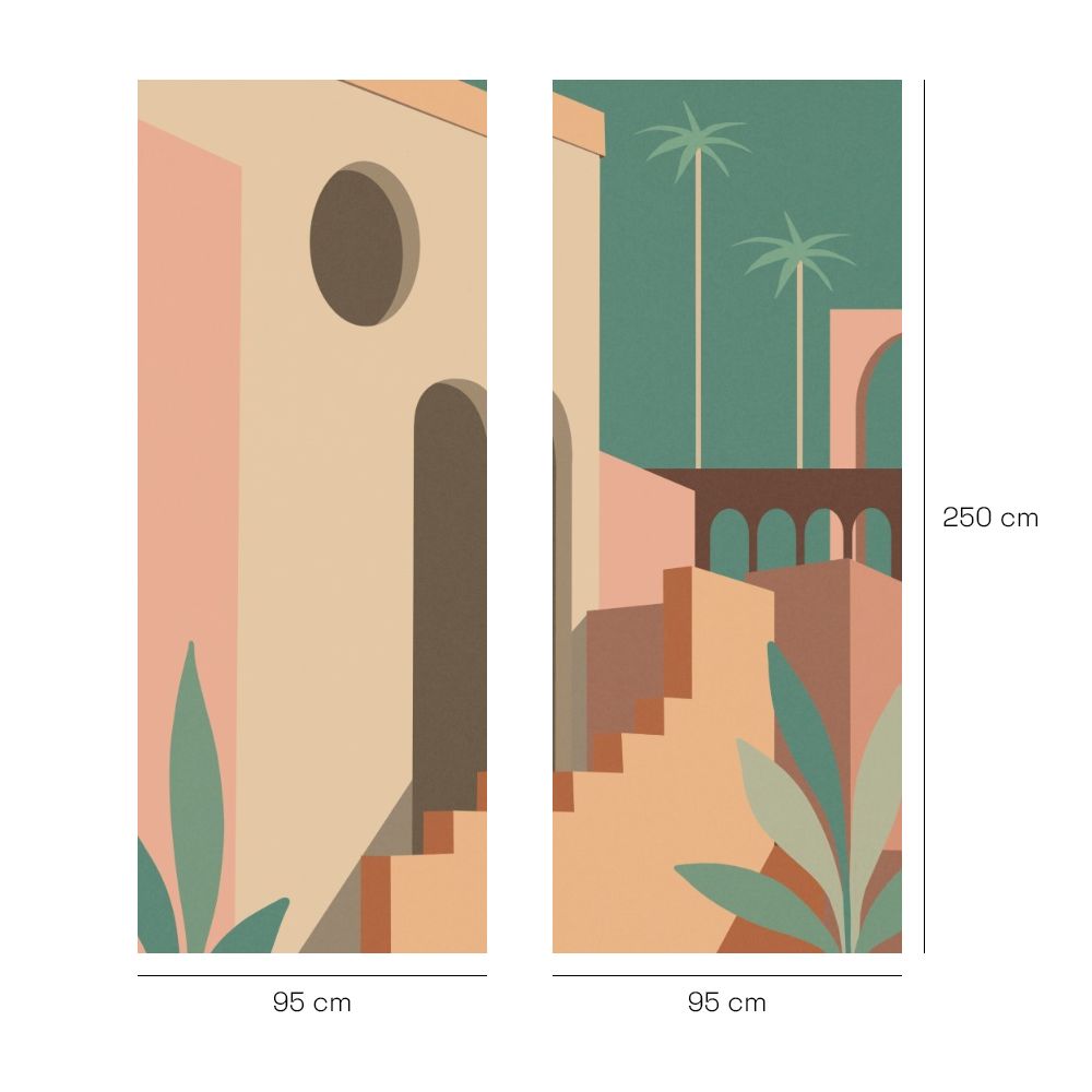 Papier peint "Formes modernes colorées"