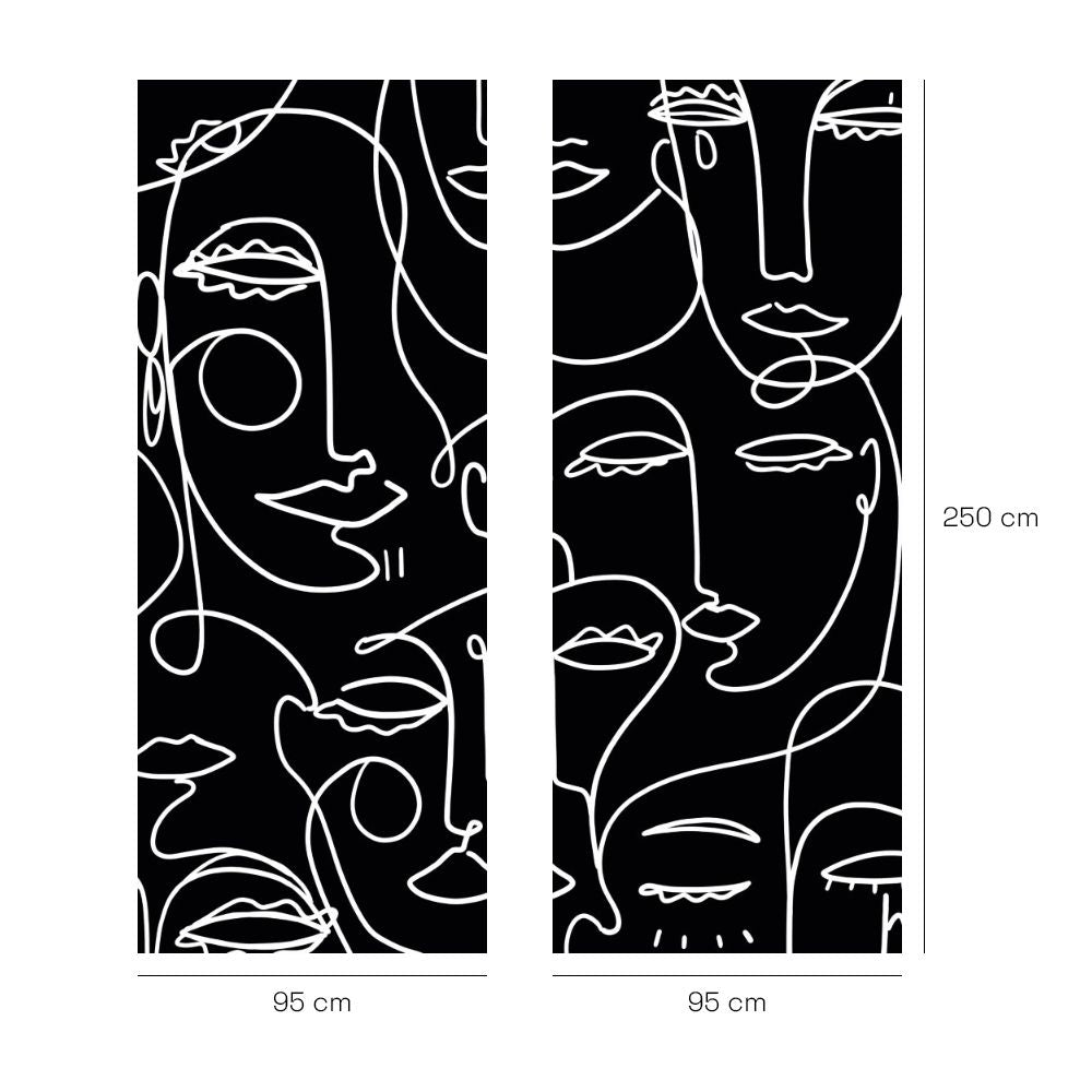 Papier peint "Lignes artistiques modernes"