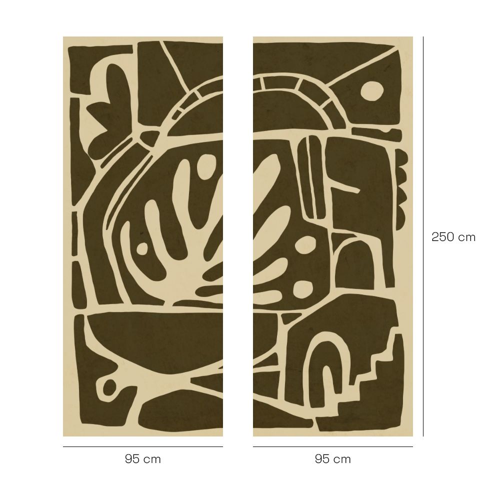 Papier peint "Motifs naturels stylés"