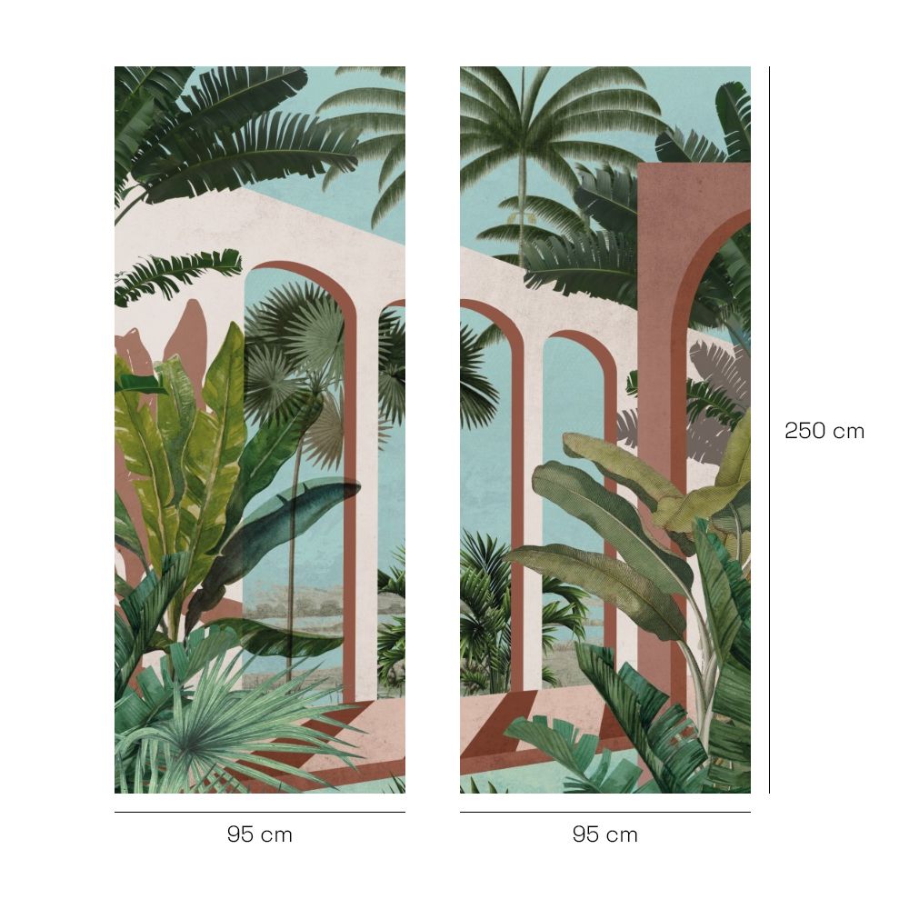 Papier peint "Arches et palmiers"
