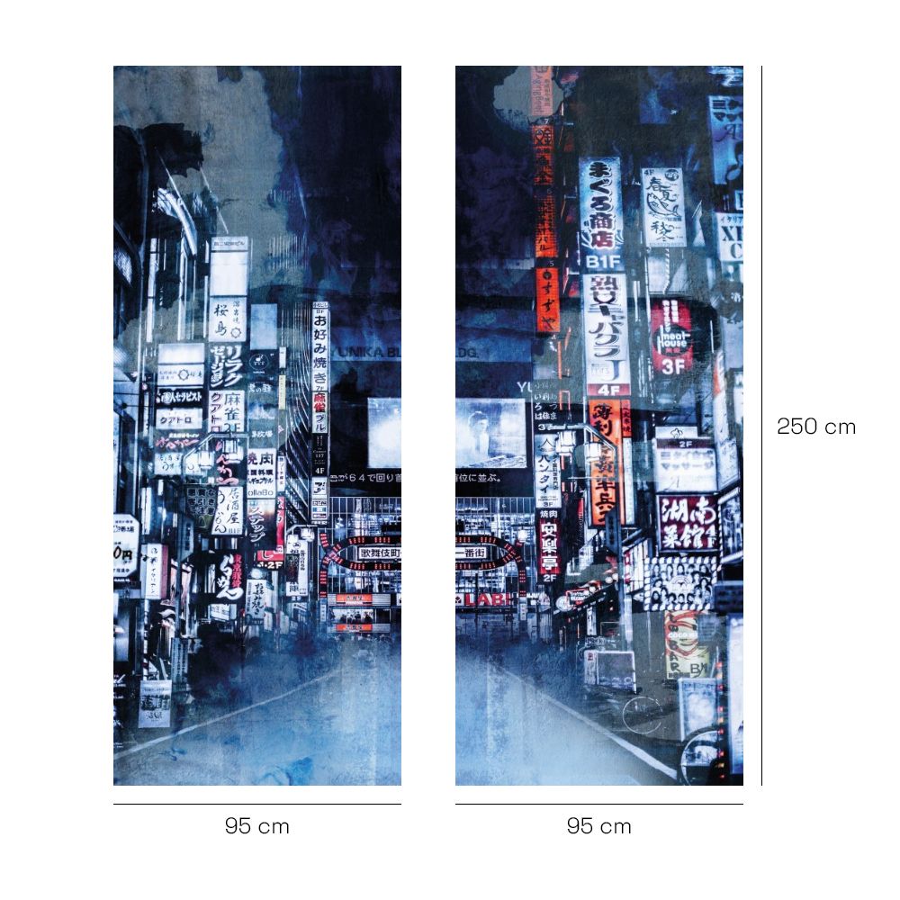Papier peint "Éclairage urbain nocturne"