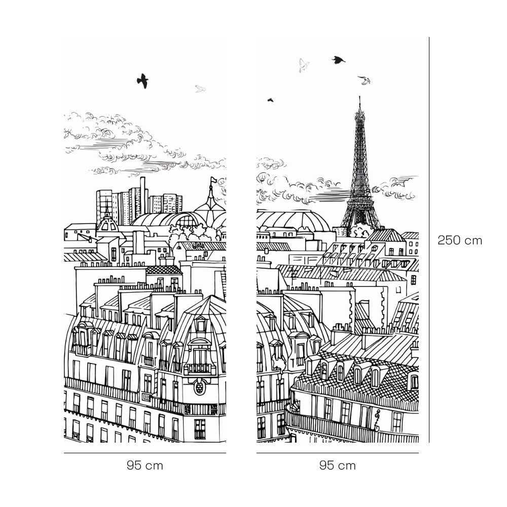 Papier peint "Vue urbaine parisienne"