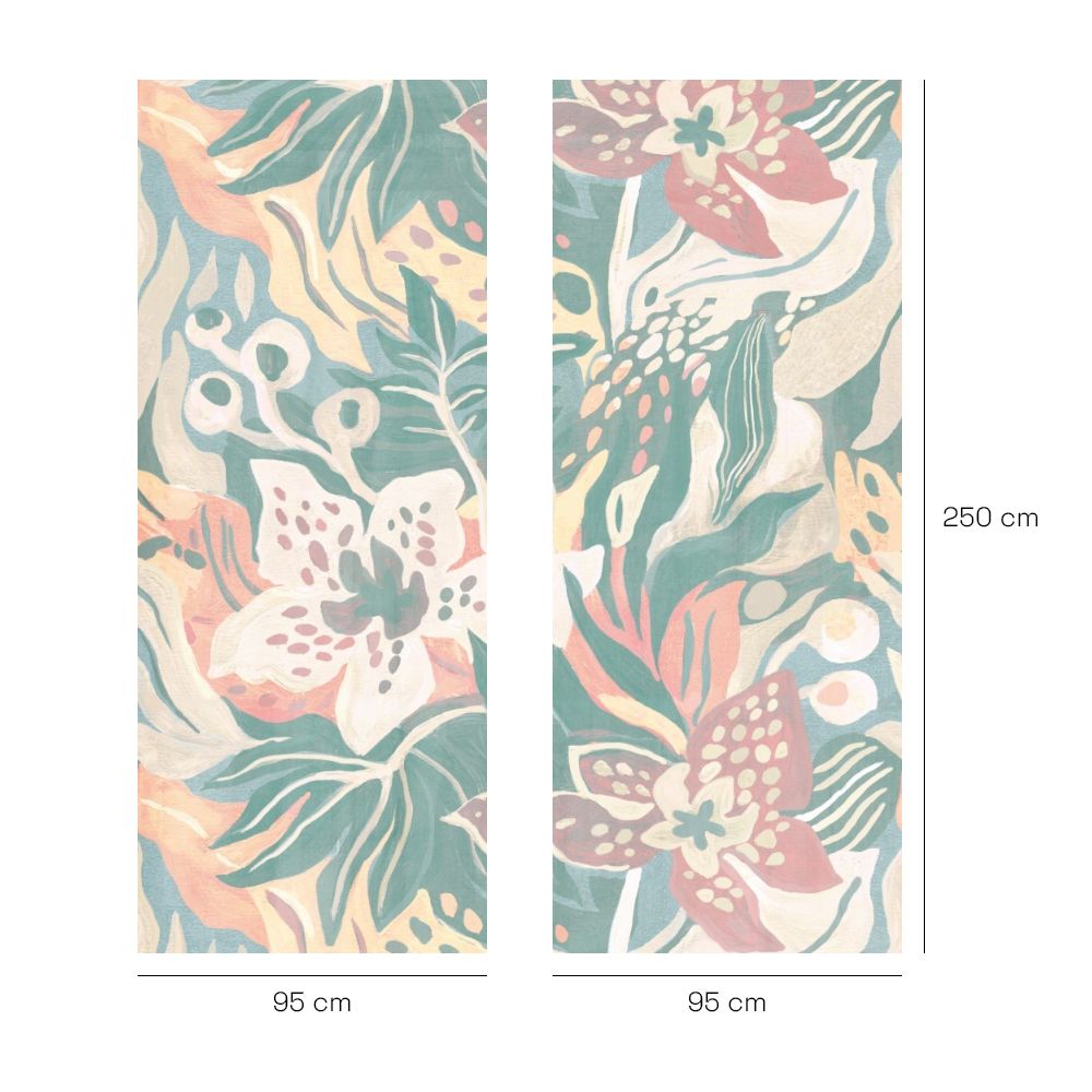 Papier peint "Motifs floraux doux"