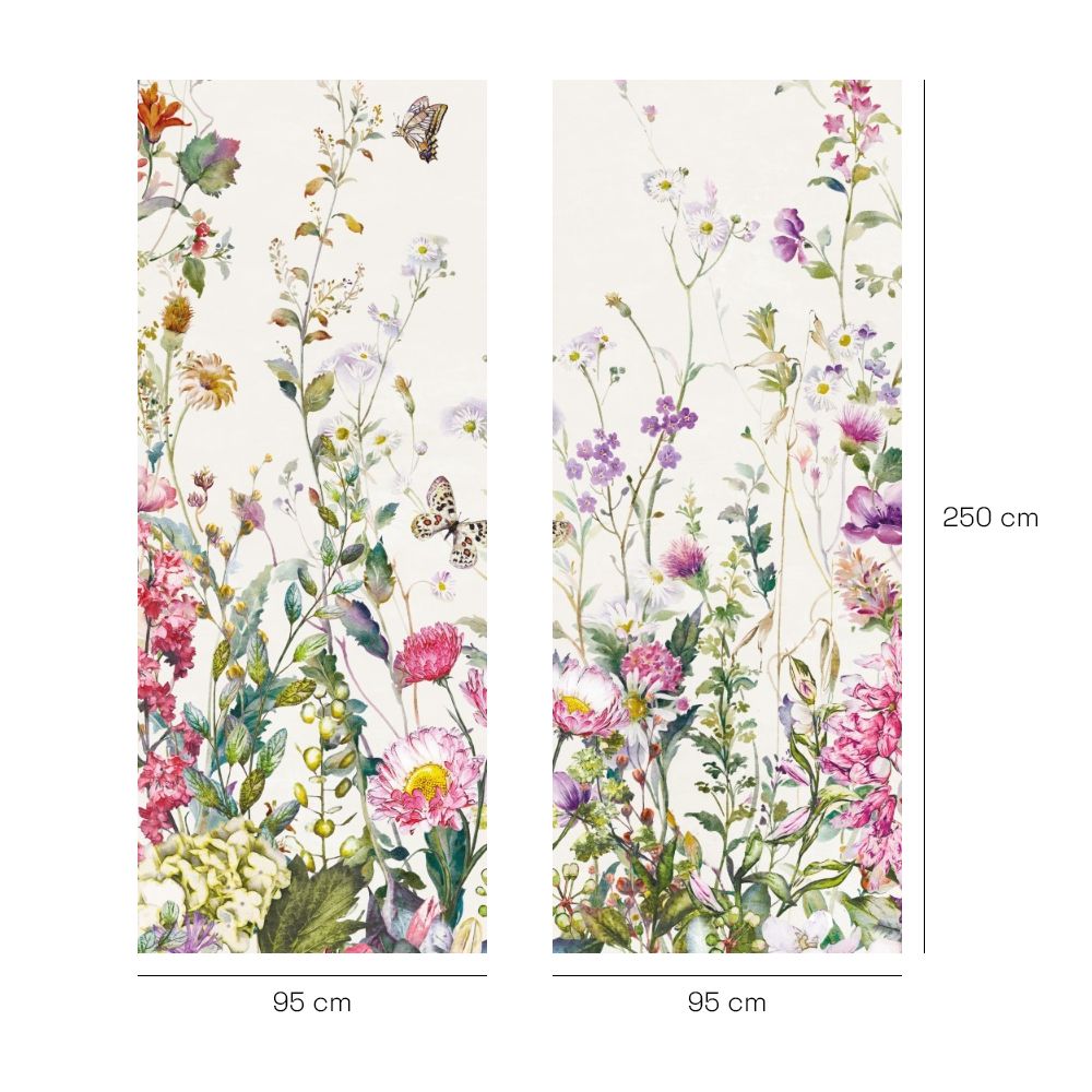 Papier peint "Fleurs vibrantes"