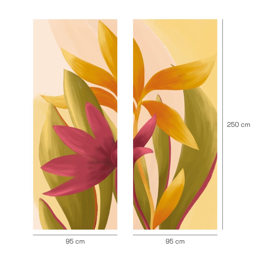 Papier peint "Fleurs vibrantes"