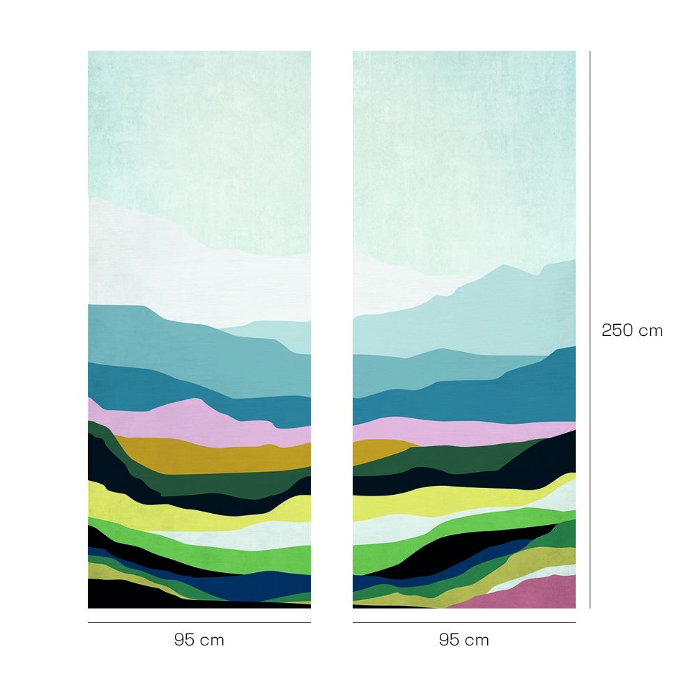 Papier peint "Couches de montagnes"