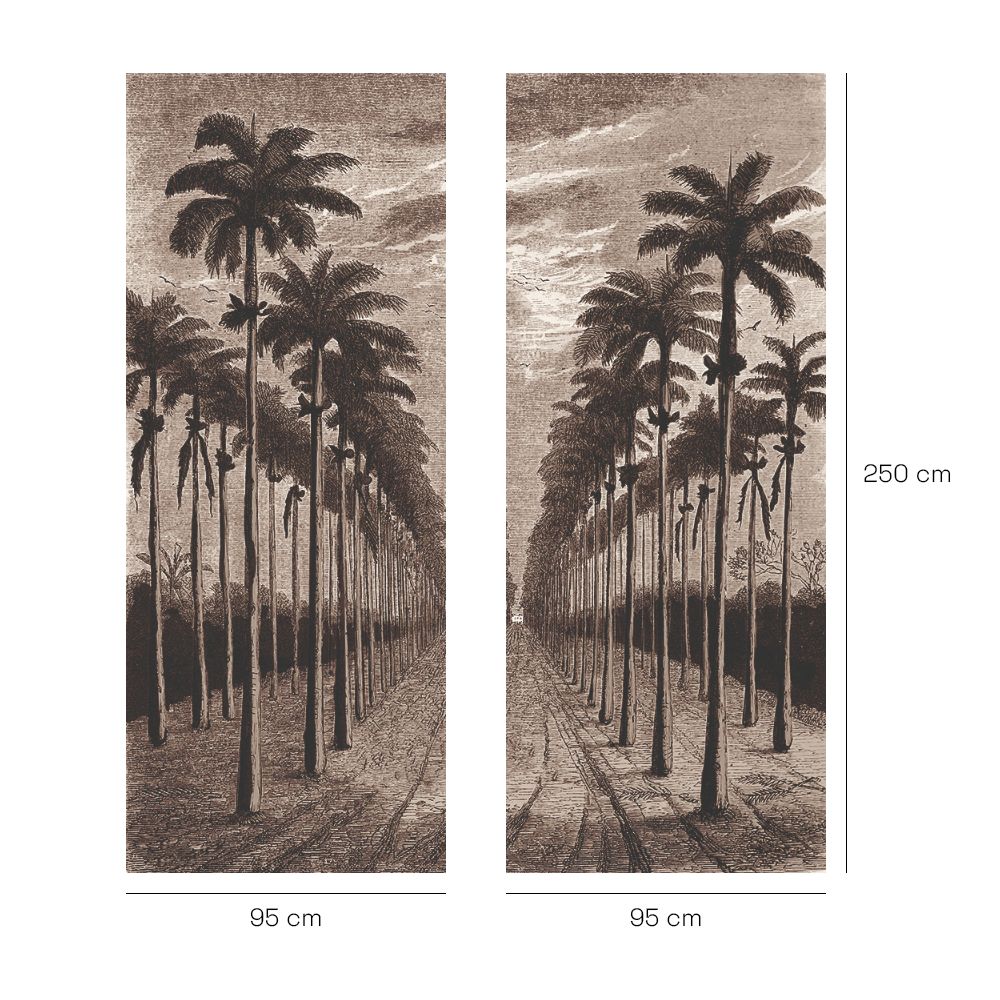 Papier peint "Allée de palmiers"