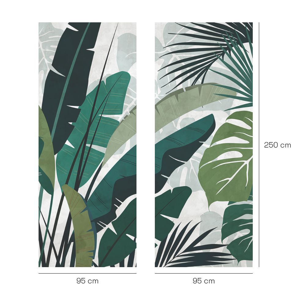 Papier peint "Feuillage tropical luxuriant"