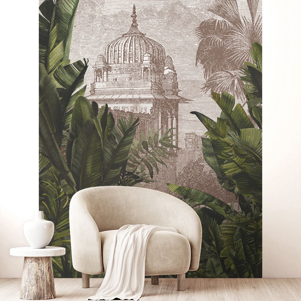 Papier peint "Feuillage luxuriant exotique"