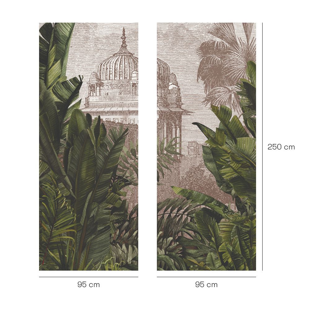 Papier peint "Feuillage luxuriant exotique"