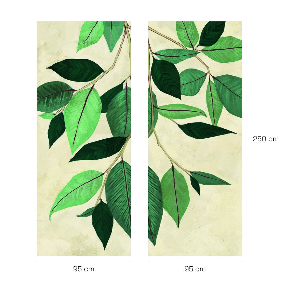 Papier peint "Feuillage naturel reposant"