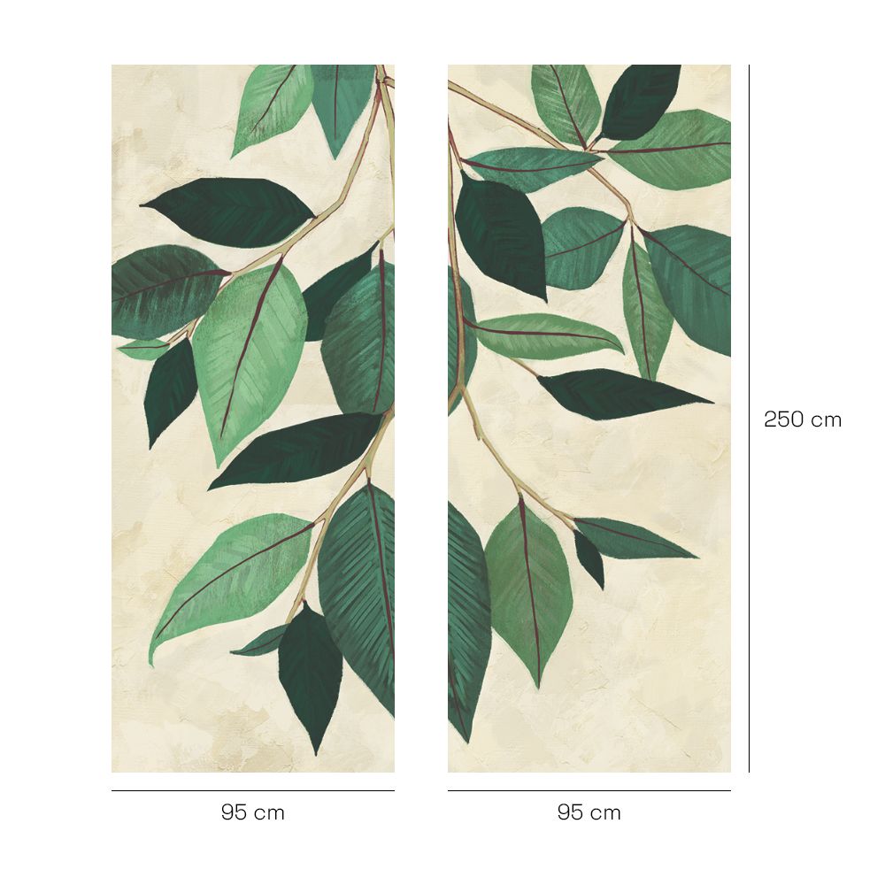 Papier peint "Feuillage naturel reposant"