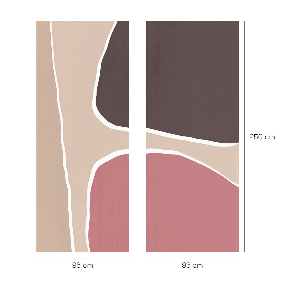 Papier peint "Formes organiques douces"