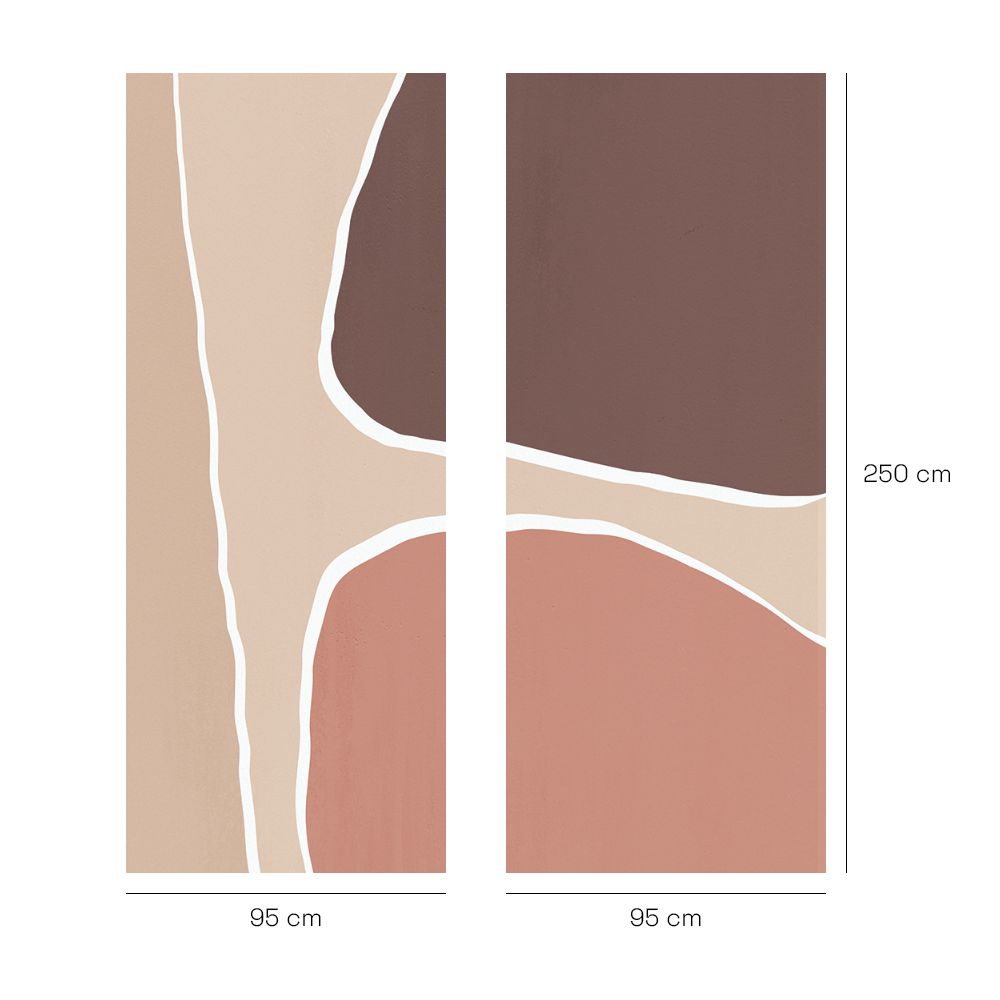 Papier peint "Formes organiques douces"