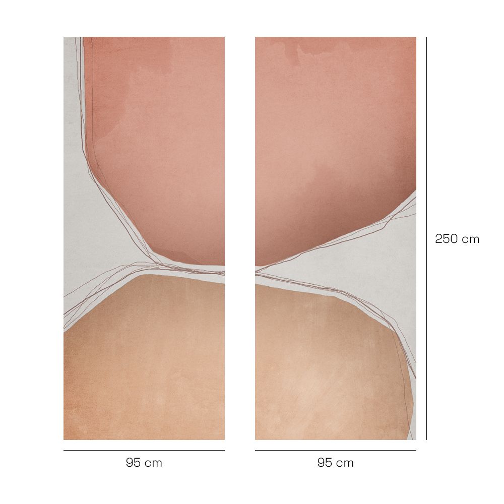 Papier peint "Formes douces apaisantes"