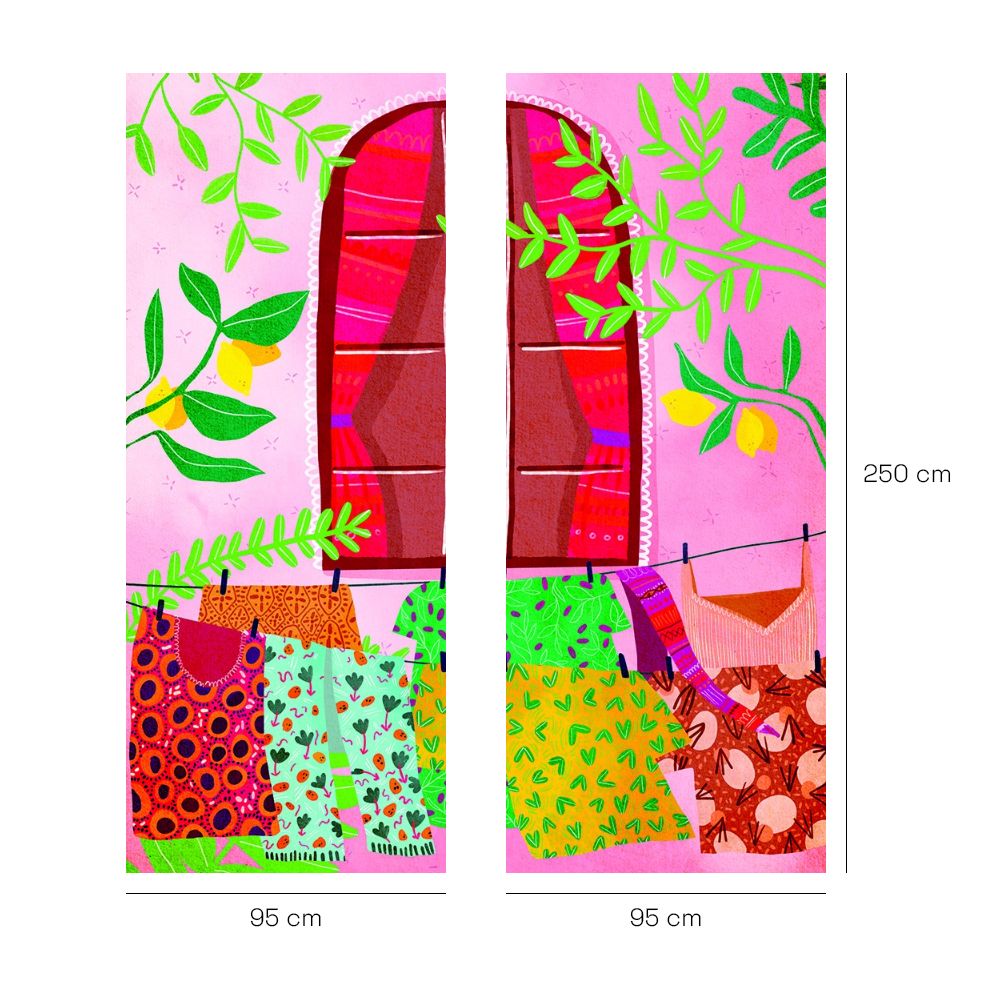 Papier peint "Scène colorée vive"