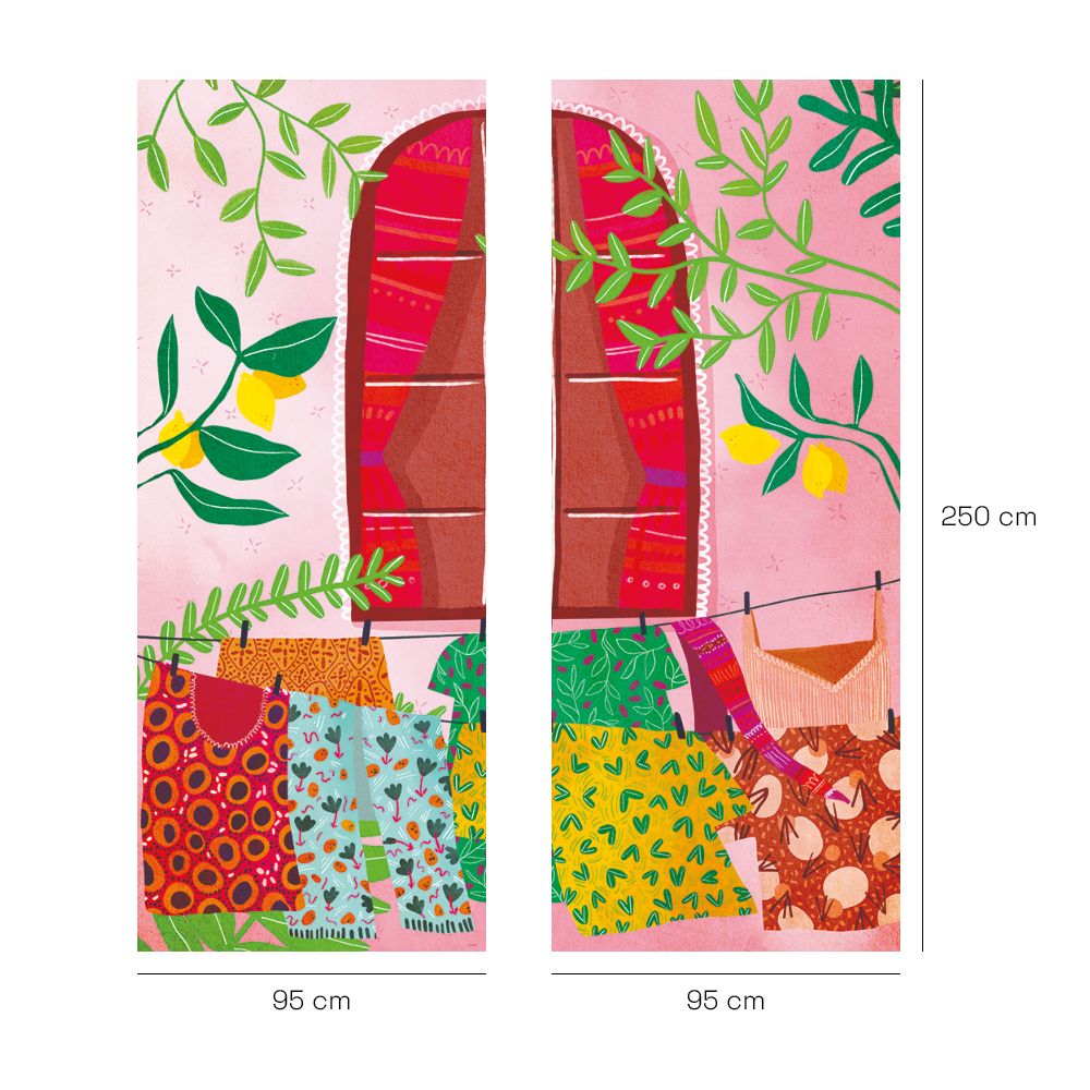 Papier peint "Scène colorée vive"