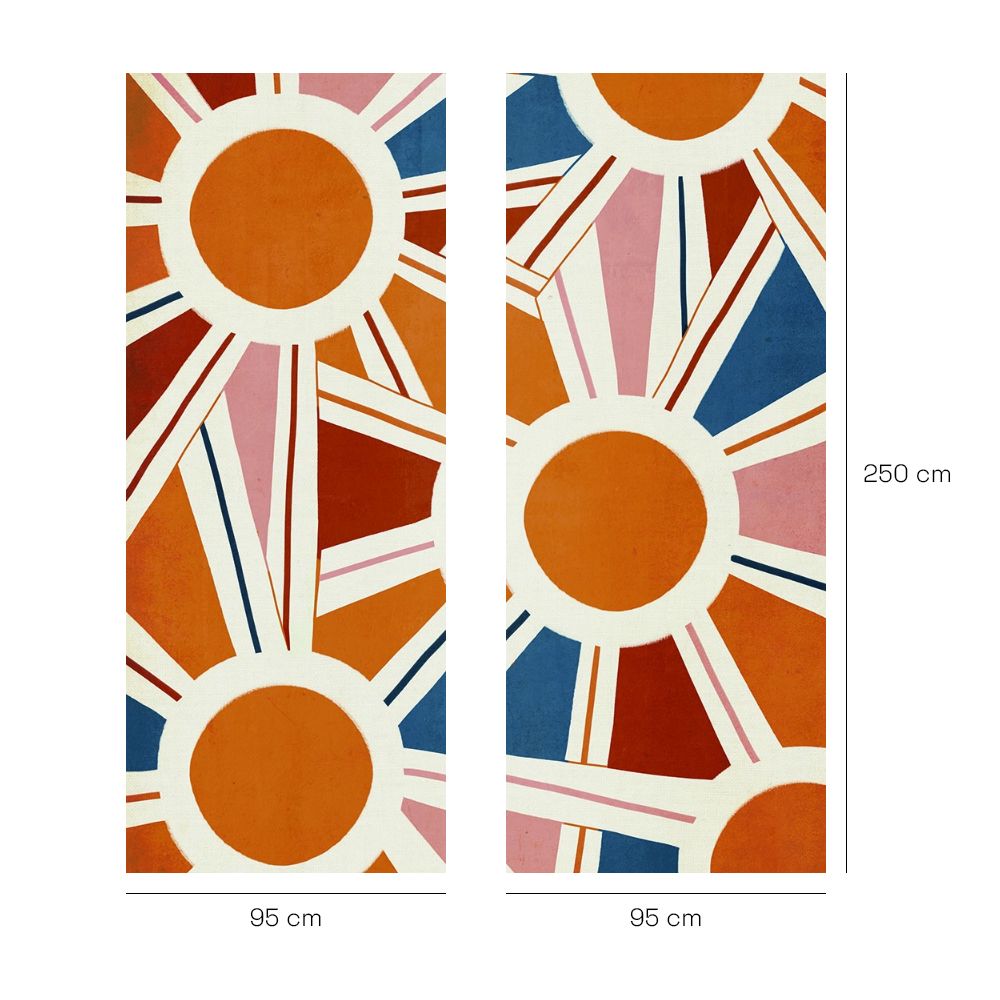Papier peint "Cercles dynamiques colorés"