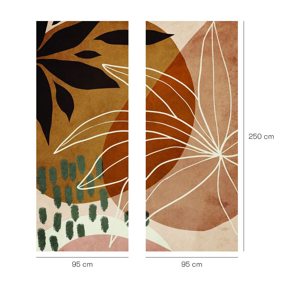 Papier peint "Design floral abstrait"